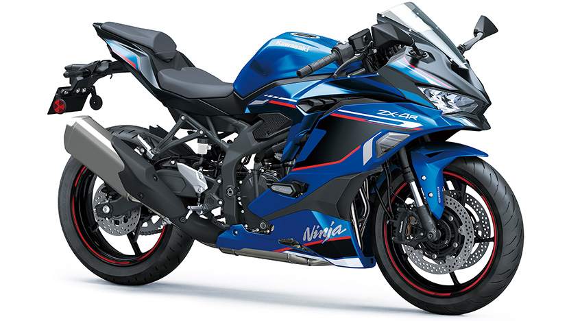 Ninja ZX-4R SE : Candy Plasma Blue / Metallic Flat Spark Black (SE) (2024)