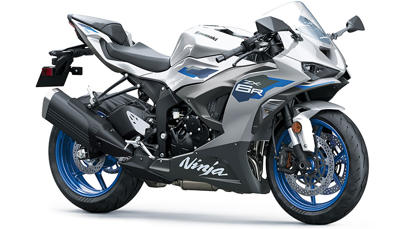 Ninja ZX-6R : Galaxy Silver Metallic Matte Graphenesteel Gray / Metallic Comet Blue (2027)