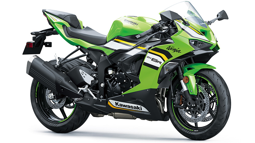 Ninja ZX-6R : Lime Green / Ebony / Pearl Blizzard White (2025)