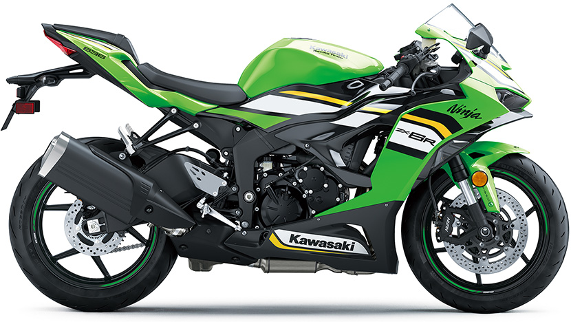 Ninja ZX-6R : Lime Green / Ebony / Pearl Blizzard White (2025)