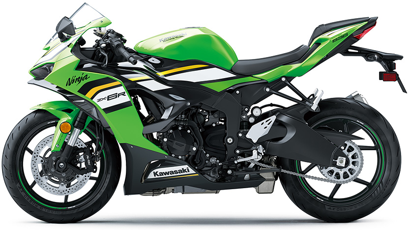 Ninja ZX-6R : Lime Green / Ebony / Pearl Blizzard White (2025)